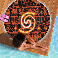 Polynesia Lava Monster Cosplay Beach Blanket Fiery Glowing Volcano Crack Pattern DT05 - Polynesian Pride