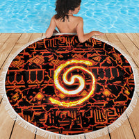 Polynesia Lava Monster Cosplay Beach Blanket Fiery Glowing Volcano Crack Pattern DT05 - Polynesian Pride