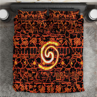Polynesia Lava Monster Cosplay Bedding Set Fiery Glowing Volcano Crack Pattern DT05 Red - Polynesian Pride