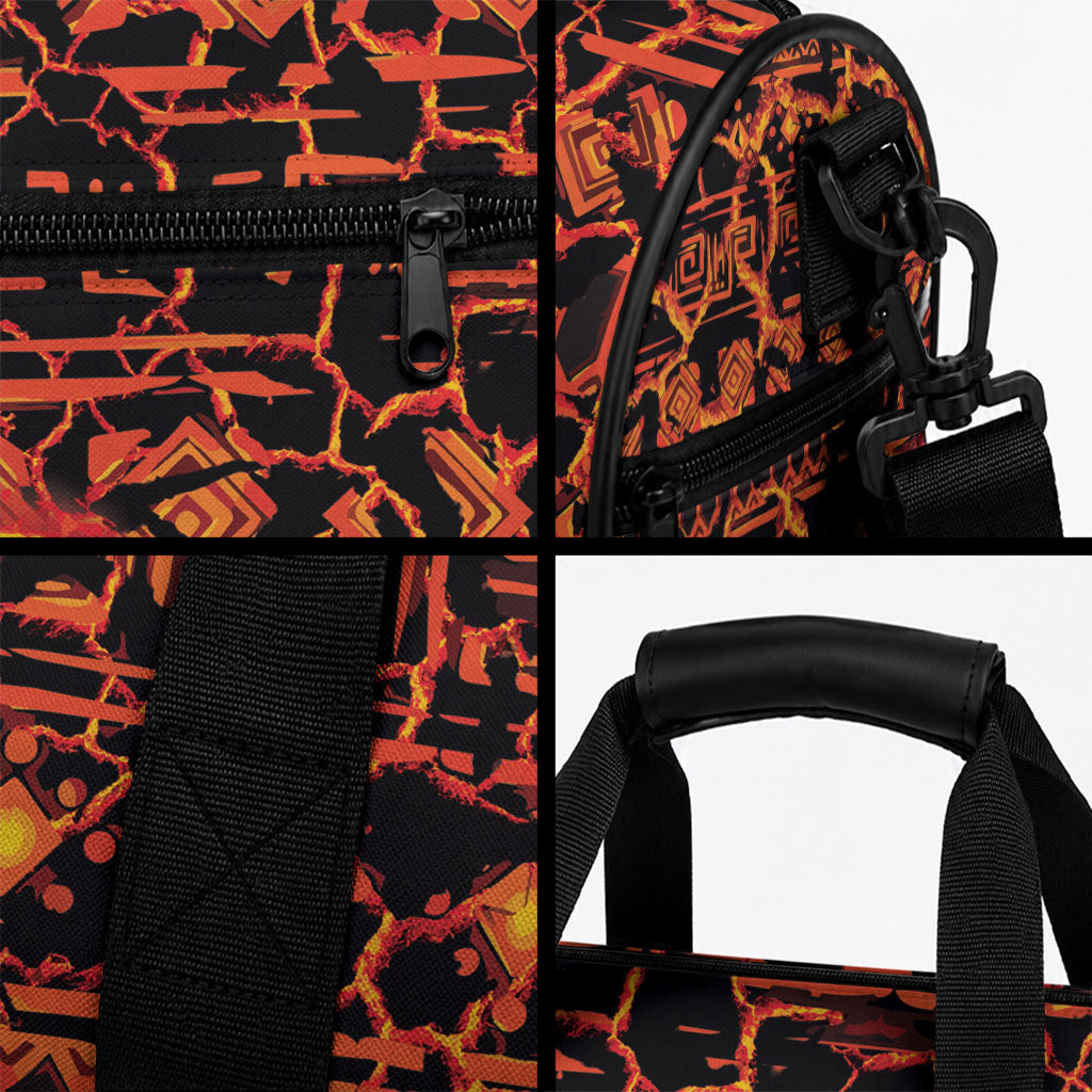 Polynesia Lava Monster Cosplay Duffle Bag Fiery Glowing Volcano Crack Pattern DT05 - Polynesian Pride