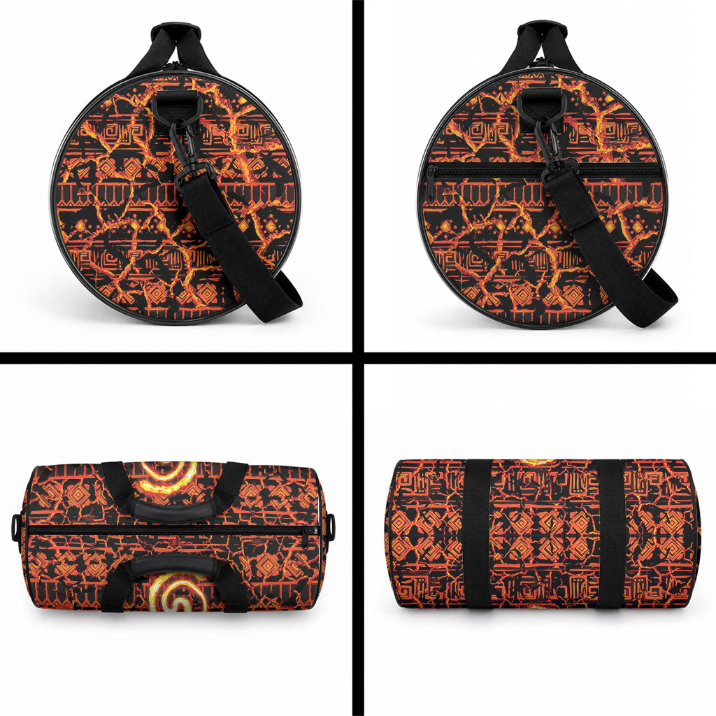 Polynesia Lava Monster Cosplay Duffle Bag Fiery Glowing Volcano Crack Pattern DT05 - Polynesian Pride