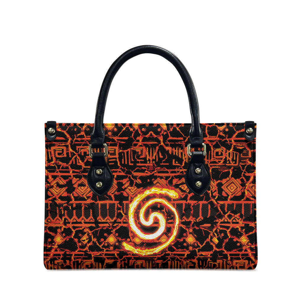 Polynesia Lava Monster Cosplay Leather Bag Fiery Glowing Volcano Crack Pattern DT05 - Polynesian Pride
