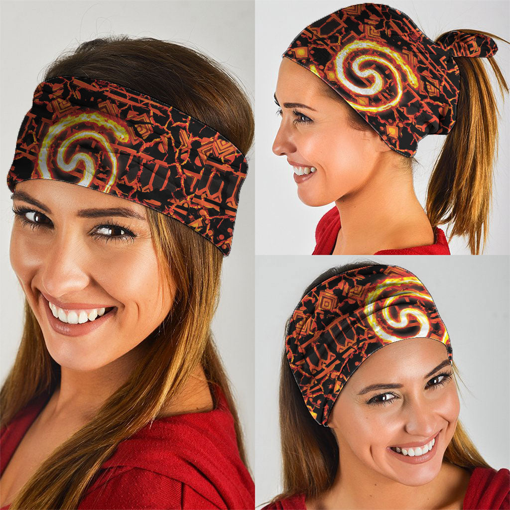 Polynesia Lava Monster Cosplay Neck Gaiter Fiery Glowing Volcano Crack Pattern DT05 - Polynesian Pride