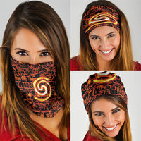 Polynesia Lava Monster Cosplay Neck Gaiter Fiery Glowing Volcano Crack Pattern DT05 - Polynesian Pride