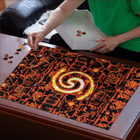 Polynesia Lava Monster Cosplay Puzzle Fiery Glowing Volcano Crack Pattern DT05 - Polynesian Pride