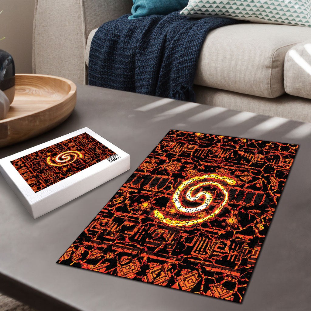 Polynesia Lava Monster Cosplay Puzzle Fiery Glowing Volcano Crack Pattern DT05 - Polynesian Pride