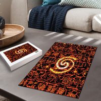 Polynesia Lava Monster Cosplay Puzzle Fiery Glowing Volcano Crack Pattern DT05 - Polynesian Pride