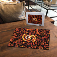 Polynesia Lava Monster Cosplay Puzzle Fiery Glowing Volcano Crack Pattern DT05 - Polynesian Pride