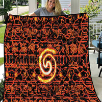 Polynesia Lava Monster Cosplay Quilt Fiery Glowing Volcano Crack Pattern DT05 Red - Polynesian Pride