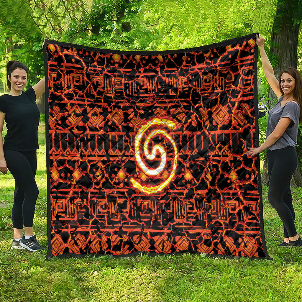 Polynesia Lava Monster Cosplay Quilt Fiery Glowing Volcano Crack Pattern DT05 - Polynesian Pride