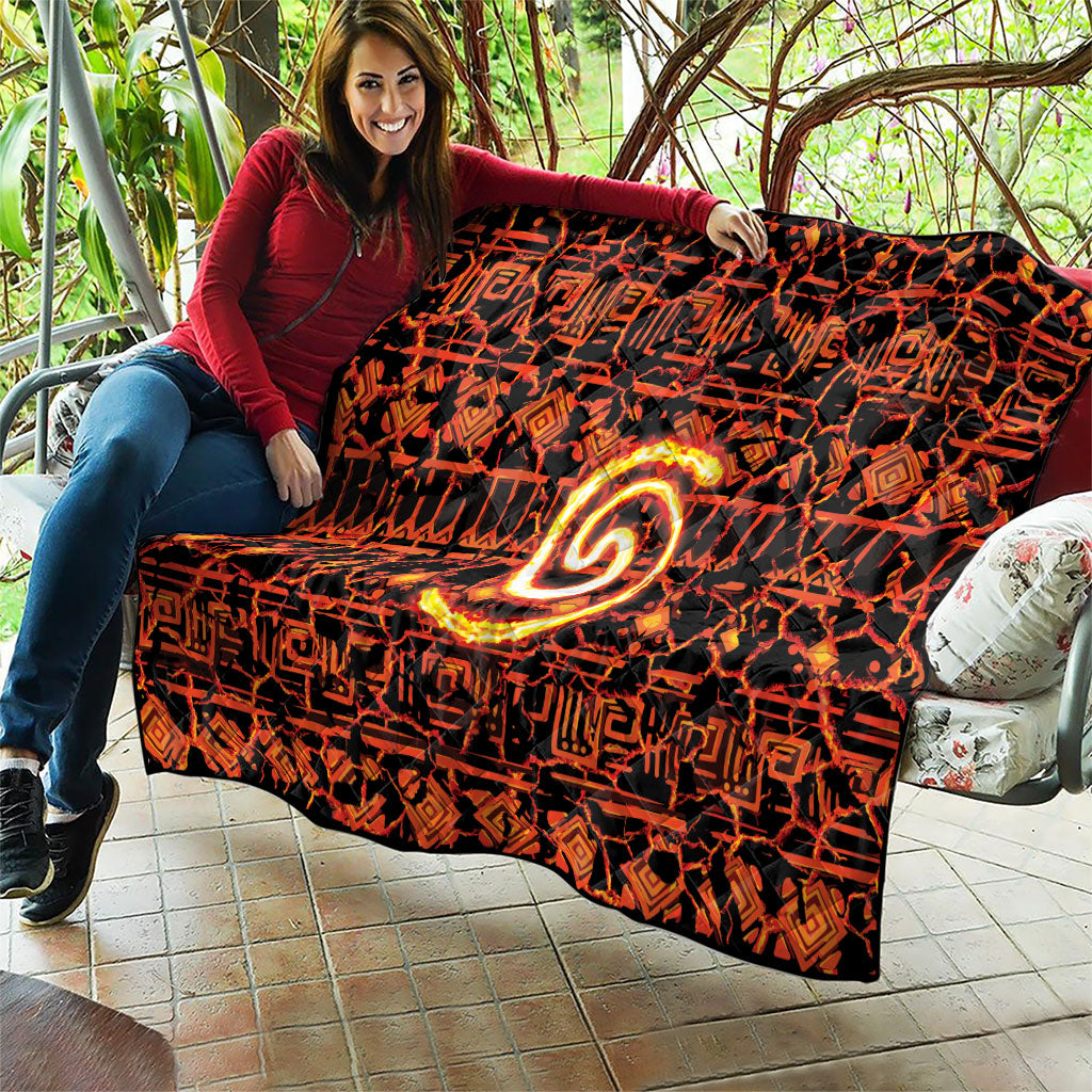 Polynesia Lava Monster Cosplay Quilt Fiery Glowing Volcano Crack Pattern DT05 - Polynesian Pride