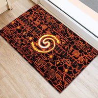 Polynesia Lava Monster Cosplay Rubber Doormat Fiery Glowing Volcano Crack Pattern DT05 - Polynesian Pride