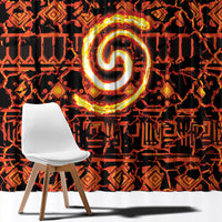 Polynesia Lava Monster Cosplay Window Curtain Fiery Glowing Volcano Crack Pattern DT05 - Polynesian Pride