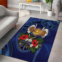 Samoa Manuia Le Kerisimasi Area Rug Jesus Hands Bethlehem Star Hibiscus DT05 - Polynesian Pride