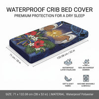 Samoa Manuia Le Kerisimasi Baby Bed Cover Jesus Hands Bethlehem Star Hibiscus DT05 - Polynesian Pride