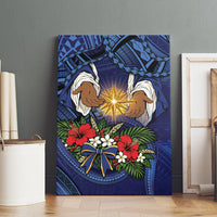 Samoa Manuia Le Kerisimasi Canvas Wall Art Jesus Hands Bethlehem Star Hibiscus DT05 - Polynesian Pride