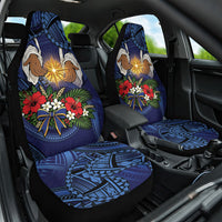 Samoa Manuia Le Kerisimasi Car Seat Cover Jesus Hands Bethlehem Star Hibiscus DT05 One Size Navy - Polynesian Pride