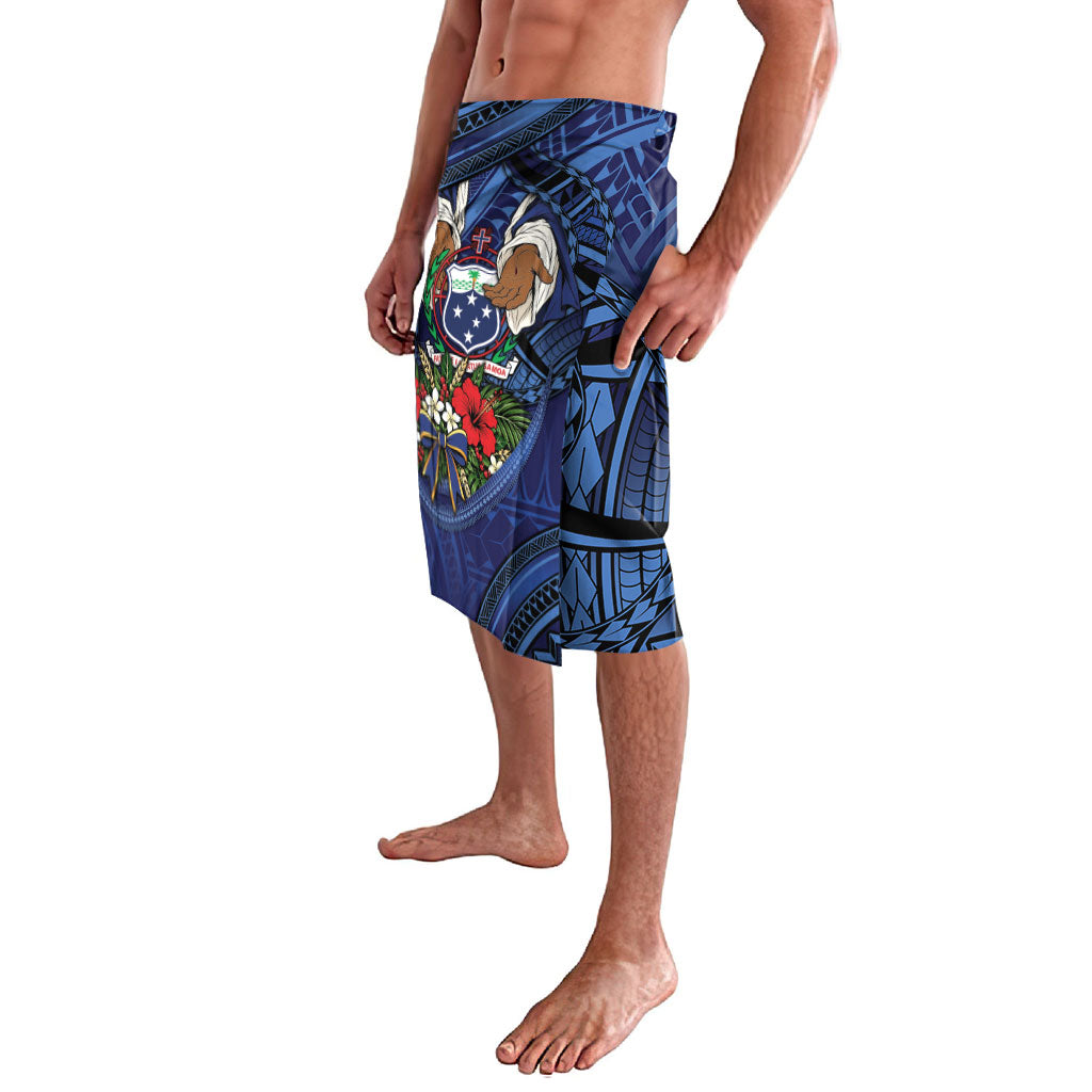 Samoa Manuia Le Kerisimasi Lavalava Jesus Hands Bethlehem Star Hibiscus DT05 - Polynesian Pride