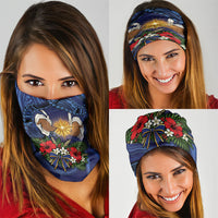 Samoa Manuia Le Kerisimasi Neck Gaiter Jesus Hands Bethlehem Star Hibiscus DT05 - Polynesian Pride