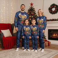 Samoa Manuia Le Kerisimasi Christmas Pajama Set Jesus Hands Bethlehem Star Hibiscus DT05 - Polynesian Pride