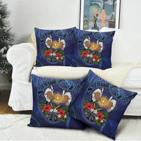 Samoa Manuia Le Kerisimasi Pillow Cover Jesus Hands Bethlehem Star Hibiscus DT05 - Polynesian Pride