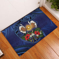 Samoa Manuia Le Kerisimasi Rubber Doormat Jesus Hands Bethlehem Star Hibiscus DT05 - Polynesian Pride
