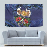 Samoa Manuia Le Kerisimasi Tapestry Jesus Hands Bethlehem Star Hibiscus DT05 - Polynesian Pride