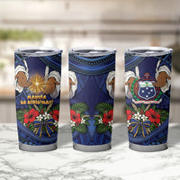 Samoa Manuia Le Kerisimasi Tumbler Cup Jesus Hands Bethlehem Star Hibiscus DT05 - Polynesian Pride