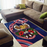 American Samoa Manuia Le Kerisimasi Area Rug Jesus Hands Bethlehem Star Hibiscus DT05 - Polynesian Pride
