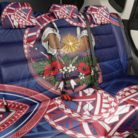 American Samoa Manuia Le Kerisimasi Back Car Seat Cover Jesus Hands Bethlehem Star Hibiscus DT05 - Polynesian Pride
