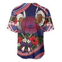 American Samoa Manuia Le Kerisimasi Baseball Jersey Jesus Hands Bethlehem Star Hibiscus DT05 - Polynesian Pride