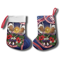American Samoa Manuia Le Kerisimasi Christmas Stocking Jesus Hands Bethlehem Star Hibiscus DT05 - Polynesian Pride