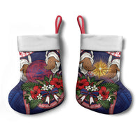 American Samoa Manuia Le Kerisimasi Christmas Stocking Jesus Hands Bethlehem Star Hibiscus DT05 - Polynesian Pride