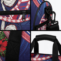 American Samoa Manuia Le Kerisimasi Duffle Bag Jesus Hands Bethlehem Star Hibiscus DT05 - Polynesian Pride