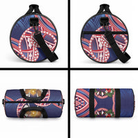 American Samoa Manuia Le Kerisimasi Duffle Bag Jesus Hands Bethlehem Star Hibiscus DT05 - Polynesian Pride