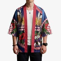 American Samoa Manuia Le Kerisimasi Kimono Jesus Hands Bethlehem Star Hibiscus DT05 - Polynesian Pride