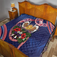 American Samoa Manuia Le Kerisimasi Quilt Jesus Hands Bethlehem Star Hibiscus DT05 - Polynesian Pride