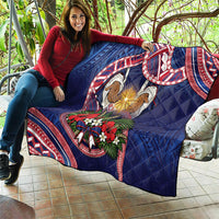 American Samoa Manuia Le Kerisimasi Quilt Jesus Hands Bethlehem Star Hibiscus DT05 - Polynesian Pride