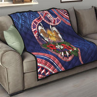 American Samoa Manuia Le Kerisimasi Quilt Jesus Hands Bethlehem Star Hibiscus DT05 - Polynesian Pride