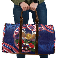 American Samoa Manuia Le Kerisimasi Travel Bag Jesus Hands Bethlehem Star Hibiscus DT05 Navy - Polynesian Pride