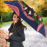 American Samoa Manuia Le Kerisimasi Umbrella Jesus Hands Bethlehem Star Hibiscus DT05 - Polynesian Pride