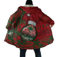 Guam Christmas Cloak Chamorro Seal Hat Santa Tribal Waves - Polynesian Pride
