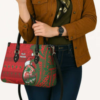 Guam Christmas Leather Bag Chamorro Seal Hat Santa Tribal Waves - Polynesian Pride
