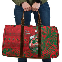 Guam Christmas Travel Bag Chamorro Seal Hat Santa Tribal Waves - Polynesian Pride