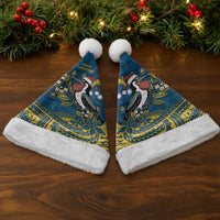 Nauru Christmas Santa Hat Frigatebird Bird Santa Tribal Waves - Polynesian Pride