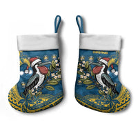 Nauru Christmas Stocking Frigatebird Bird Santa Tribal Waves - Polynesian Pride