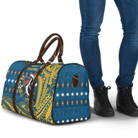 Nauru Christmas Travel Bag Frigatebird Bird Santa Tribal Waves DT05 - Polynesian Pride