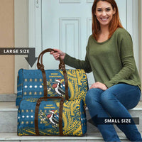 Nauru Christmas Travel Bag Frigatebird Bird Santa Tribal Waves DT05 - Polynesian Pride