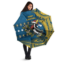 Nauru Christmas Umbrella Frigatebird Bird Santa Tribal Waves DT05 - Polynesian Pride
