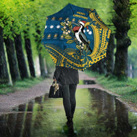 Nauru Christmas Umbrella Frigatebird Bird Santa Tribal Waves DT05 - Polynesian Pride